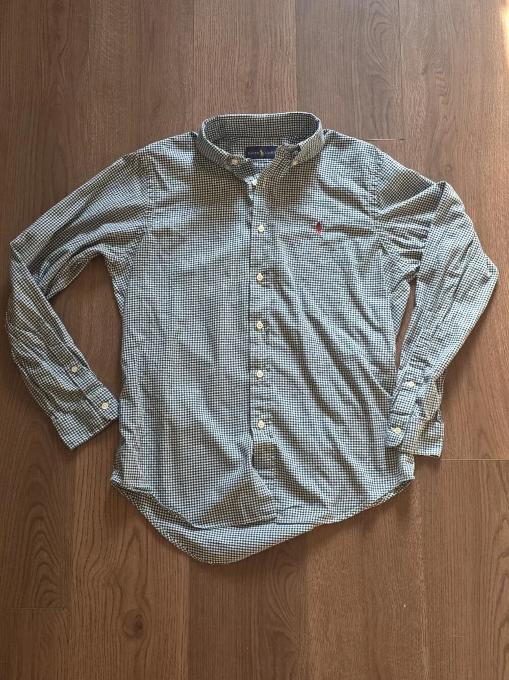 Polo Ralph Lauren - Gingham Button-Down Shirt - Medium - Green/White